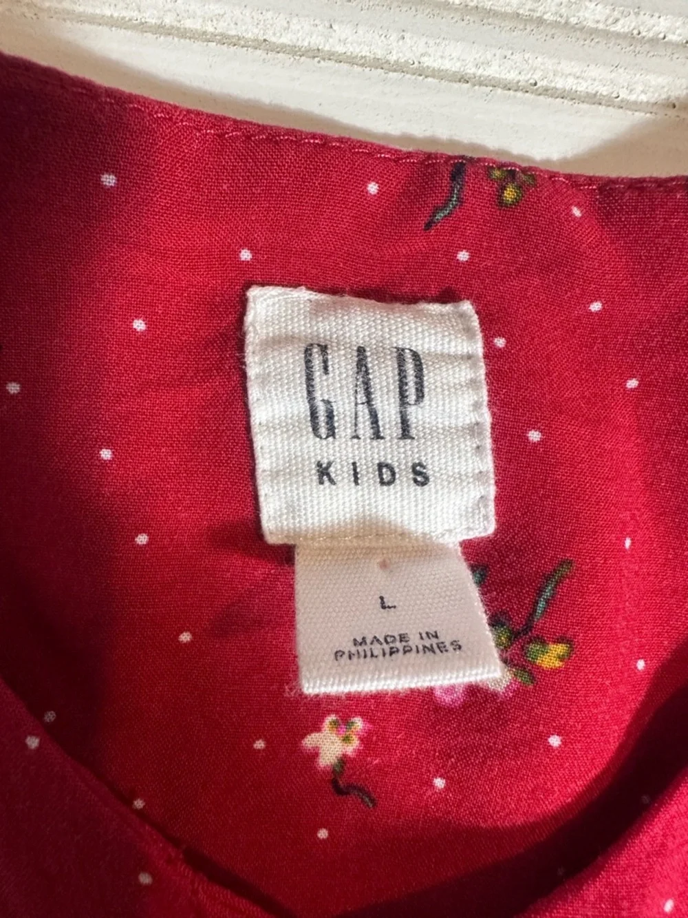 GAP Kids red floral dress girls large